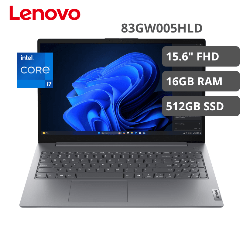 Laptop LENOVO V15 G5 IRL Intel Core I7-13620H 16GB 512GB SSD 15.6" FHD Free Dos (83GW005HLD)