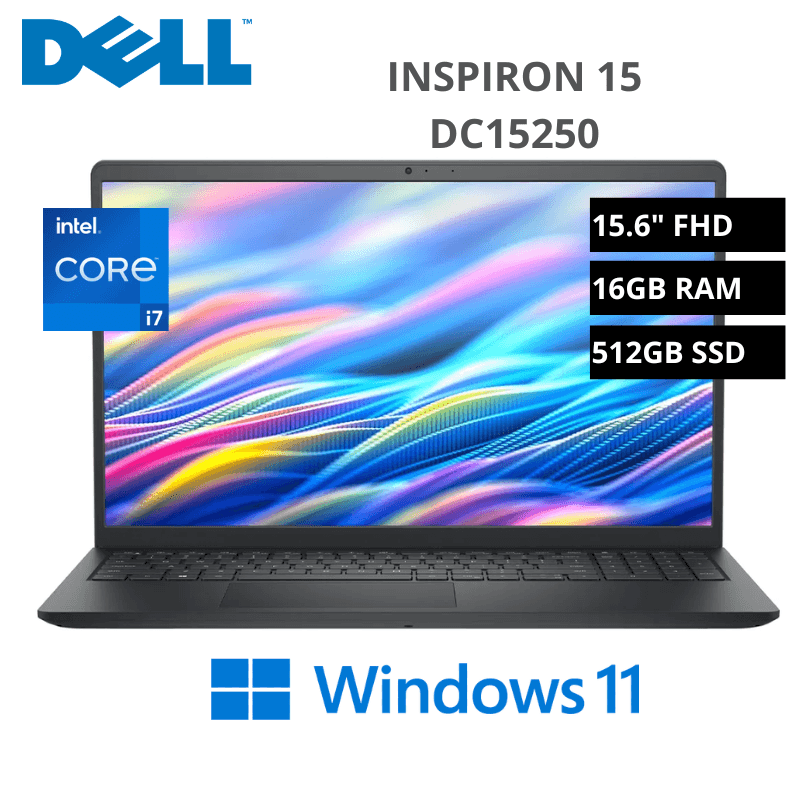 Laptop DELL INSPIRON 15 DC15250 Intel Core I7-1355U 16GB 512GB SSD 15.6" FHD Táctil Win11 Home (4CDJW)