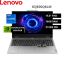 Laptop LENOVO LOQ 15IRX10 Intel Core I7-13700HX 16GB 512GB SSD RTX 5050 8GB 15.6" IPS FHD 144HZ Free Dos (83JE00Q8LM)