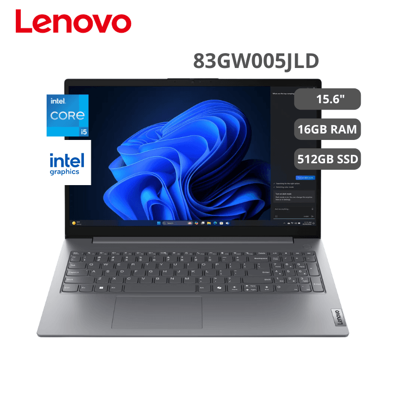 Laptop LENOVO V15 G5 IRL Intel Core I5-13420H 16GB DDR5 512GB SSD 15.6" FHD Free Dos (83GW005JLD)