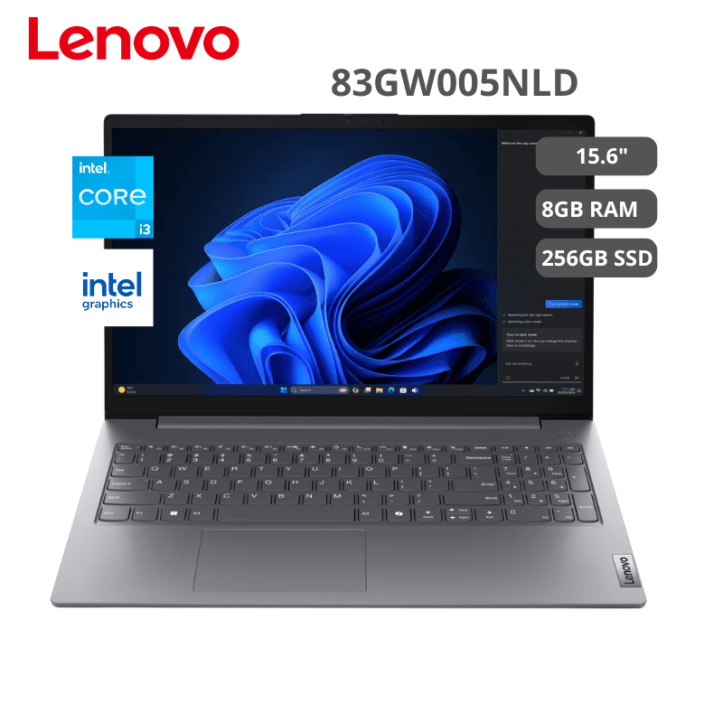 Laptop LENOVO V15 G5 IRL Intel Core I3-1315U 8GB 256GB SSD 15.6" FHD 1920X1080 Free Dos (83GW005NLD)
