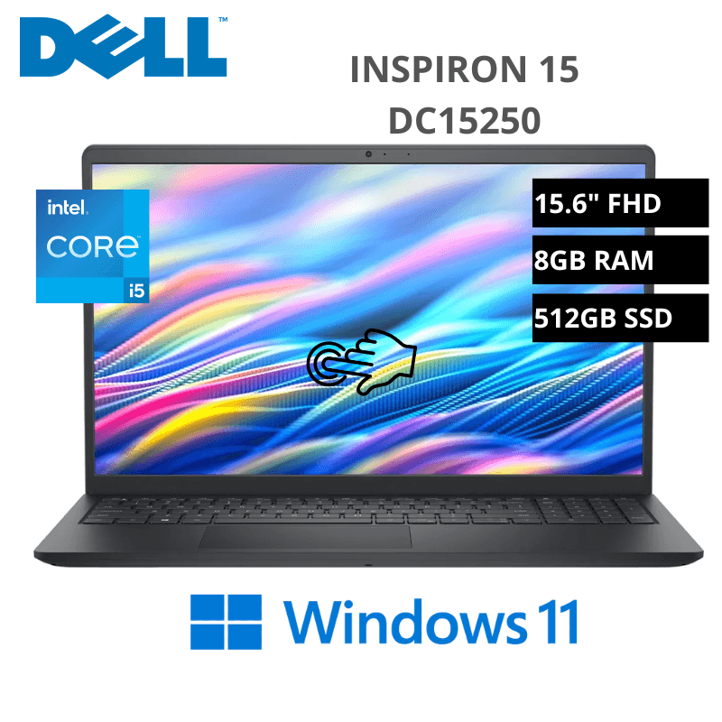 Laptop DELL INSPIRON 15 DC15250 Intel Core I5-1334U 8GB 512GB SSD 15.6" FHD Táctil Win11 Home (M4CFY)